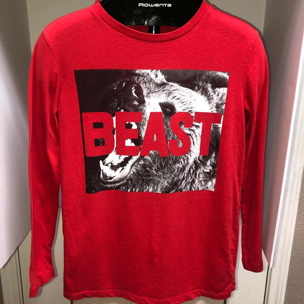 OLD NAVY Boys Long Sleeve Tee XL Red